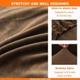 thumbnail image 6 of Velvet Chair Slipcovers Set of 4, Stretchy Super Soft Dining Chair Seat Covers, Removable Washable Protectors for Party, Pet Protection, and Home Use (Brown)., 6 of 6