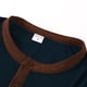 thumbnail image 4 of Blusas y camisas de manga larga con cuello redondo para hombre, cuello redondo, manga larga, botones diarios, camisas casuales sólidas, blusa para hombre, blusa de poliéster, 4 of 5