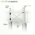 thumbnail image 4 of 46in H x 49.5in W (1 Gate) Zippity Manchester Gate Kit, White Vinyl Picket Fence Gate Kit for Manchester Fence Panels, Gate for Backyard, Patio, Outdoor, & Garden Fence, ZP19019, 4 of 7