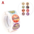 thumbnail image 1 of OUSITAID 500 Pcs Autocollant de Récompense « Good Job » 8 Modèles Mots de Dessin Animé Autocollant Bon pour Enfants, 1 of 6