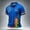 Blue, variant on Men's Rainbow Peace Sign Polo Shirt with Colorful Star Splatter Graphic and Striped Cuffs Featuring Classic Collar Short Sleeves Black XXL
