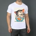 thumbnail image 2 of Oversize Blouse For WomenCat Loose Fit Summer Casual Tees -XL, 2 of 5