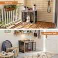 thumbnail image 7 of Furmax Heavy-Duty Wooden Dog Crate 2-Door Furniture Style Kennel with Chew-Proof Design & Removable Cushion, End Table for Small, Medium, Large Dogs, 7 of 7