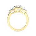 thumbnail image 5 of 5 Ct IGI Certified Cushion Shape Lab Grown Diamond Engagement Ring | 14K Yellow Gold |Caroline Three Stone Side Trillion Diamond Ring | FG-VS1-VS2 Quality Friendly Diamonds, 5 of 5
