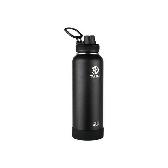 Takeya Actives Stainless Steel Water Bottle w/Spout lid, 40oz Onyx