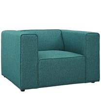 Modway Mingle Upholstered Fabric Accent Chair in Teal