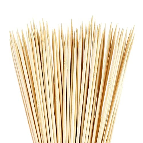 New Bamboo Skewers Sticks 150pcs For BBQ Kebab Fruit Wooden Sticks 12Inch 