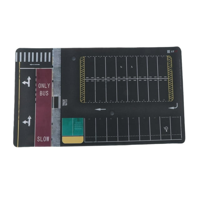 BELOVING 1/64 Parking Lot Mat Model Vehicle Parking Pad Layout Desktop Non Slip Rolled up for Children Vehicle Scene Display Toy Style A