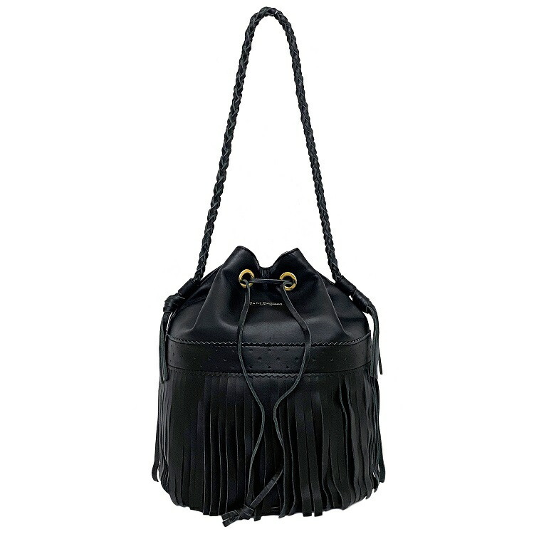 J&M Davidson J & M DAVIDSON Carnival L Black 11982081 Handbag Leather One  Shoulder Bag Tassel Ladies