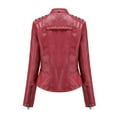 thumbnail image 3 of SWSMCLT Women's Winter Jacket Snow Full Zip Fall Jackets Long Sleeve Spring Motorcycle Short Fashion Red Large, 3 of 5