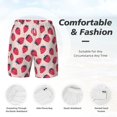 thumbnail image 5 of Lsque Mens Swim Trunks Strawberry Pattern - Bathing Suit Compression Liner - Beach Swim Shorts Swimwear - (S-3XL) - Stretch Quick Dry -XX-Large, 5 of 9