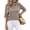 Camel, variant on Women's Knit Polo Sweater, Notch V-Neck 3/4 Sleeve Lightweight Pullover Pullover for Casual Office Commute & Dating, Blue, S