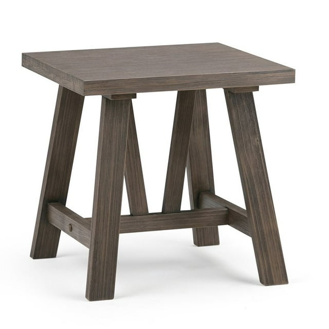 Simpli Home Dylan Table d'Appoint Carrée en Bois Flotté