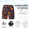 thumbnail image 2 of Kdxio Whimsical Autumn Forest Print Men's Swim Trunks with Compression Liner 7 Inch Inseam Quick Dry Swim Shorts, 2 of 5