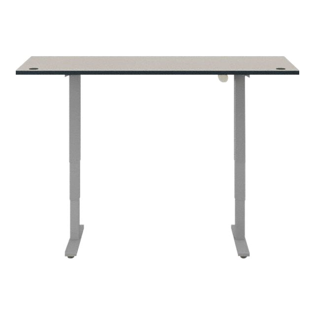 BBF Move 60 - Bureau Assis/debout - Rectangulaire - Spectre Blanc - base Gris Métallique