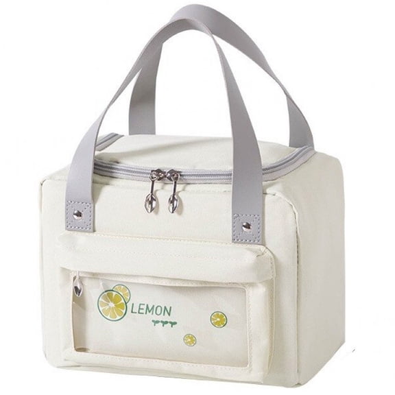 Jiibva Waterproof Insulated Lunch Box Bags Thermal Bento Cooler Tote Bags For Outdoor Picnic Foods Handbags