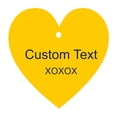 thumbnail image 1 of 100 PCS Custom Made Any Text Hang Tags Heart Shape Personalized Wedding Favor Gift Tags, 1 of 1