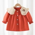 thumbnail image 4 of MeetoTime Girls Jacket Long Sleeve Cute Solid Color Buttons Round Neck Cardigan Top Kids Fall Winter Outwear, 4 of 7