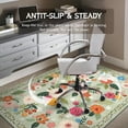 thumbnail image 5 of Office Chair Mat for Hardwood & Tile Floor 36"x48",Boho Green Floral Farmhouse Vintage Computer Rolling Chairs Mat Carpet,Under Desk Non Slip Gaming Rug Low-Pile Rubber Backing Protector Mat, 5 of 6