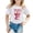 White, variant on Girls' Cotton Short Sleeve T-Shirts Casual Graphic Tees Comfortable Tops for 3-7 Years