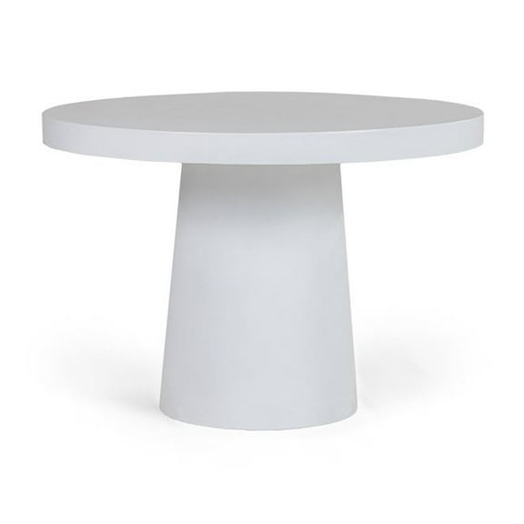 Modrest Desoto - Modern White Concrete Round Dining Table