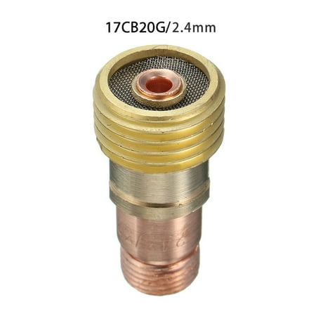 

Brass Collets Body Stubby Gas Lens Connector With Mesh For Tig WP-17/18/26 Torch