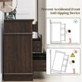 thumbnail image 5 of FIAKOA 7 Drawer Dresser for Bedroom, 55” W. Wood Farmhouse Tall Storage Chest of Drawers for Livingroom, Walnut Brown, 5 of 7