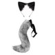 thumbnail image 3 of Conjunto de orejas y cola de gato, disfraz de animal para cosplay, ideal para fiestas, juegos de rol y espectáculos de máscaras. Gris, 3 of 7