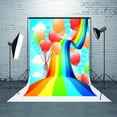 thumbnail image 1 of YUSDECOR 5X7ft Photography Backdrop Colourful Balloon Rainbow Background for Photo Studio, 1 of 4