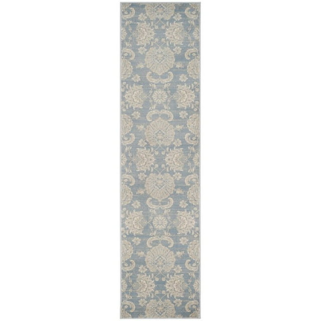 Safavieh Vintage 5'1" X 7'7" Power Loomed Rug in Light Blue and Ivory