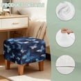 thumbnail image 7 of SCRAWLGOD Butterfly Stars Print Dark Blue Ottoman Slipcover, Stretch Square Ottoman Covers Slipcover Soft Storage Footrest Stool Cover Footstool Protection for Living Room, 7 of 7
