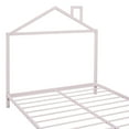 thumbnail image 6 of Yesfashion Twin/full Size Bed Frame, Metal Platform Bed with House-Shaped Headboard, Metal Slates, No Noise Metal Platform Bed for Girls Boys Bedroom, No Box Spring Needed, 6 of 8