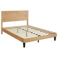 thumbnail image 1 of MUSEHOMEINC Solid Pine Wood Platform Mid Century Bed Frame, Pine, Full, 1 of 7