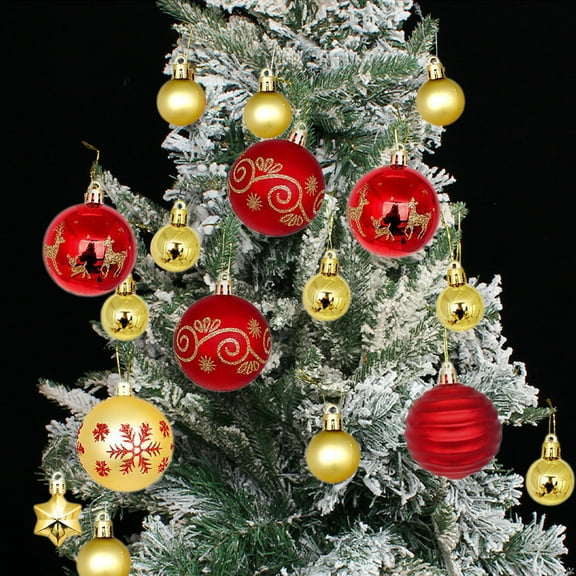 Kbndieu 44PCS Christmas Balls Ornaments for Xmas Christmas Tree - Shatterproof Christmas Tree Decorations Hanging Ball for Holiday Wedding Party Decoration Christmas Gifts on Clearance