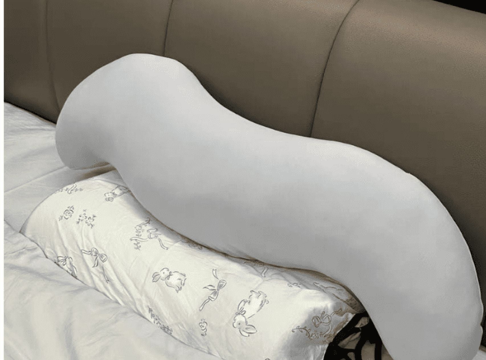 Pea Pod Body Pillow for Adults - Plush Full Body Pillow with Even Filling Removable Cover Breathable Comfortable Body Support Pillow for Sleep Relax Couch Bed (Light Blue)