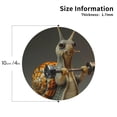 thumbnail image 2 of Honeii Surreal Weightlifting Snail print Leather Coaster Set of 4, ideal for safeguarding your furniture from drinks spills and effortless cleanup-Round Shape, 2 of 6