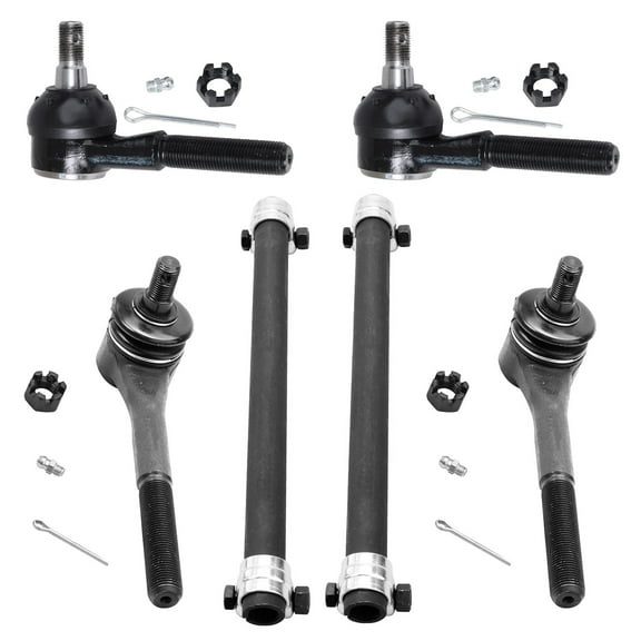 Detroit Axle - Front Tie Rods for 1995-2002 Mercury Grand Marquis Ford Crown Victoria Lincoln Town Car 1996 1997 1998 1999 2000 2001, 4 Inner and Outer Tie Rods, 2 Adjusting Sleeves Replacement