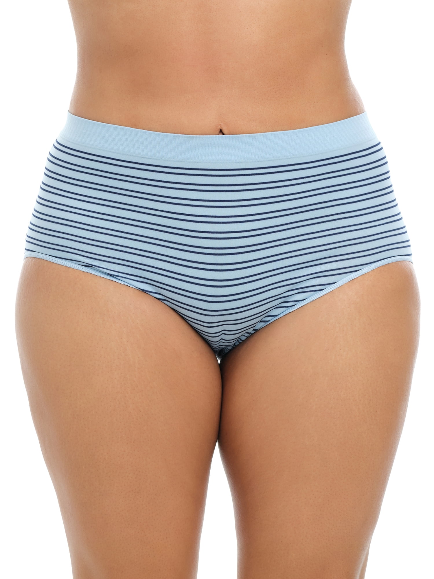 Joyspun Women's Seamless Brief Panties, 6-Pack, Sizes XS-XXXL