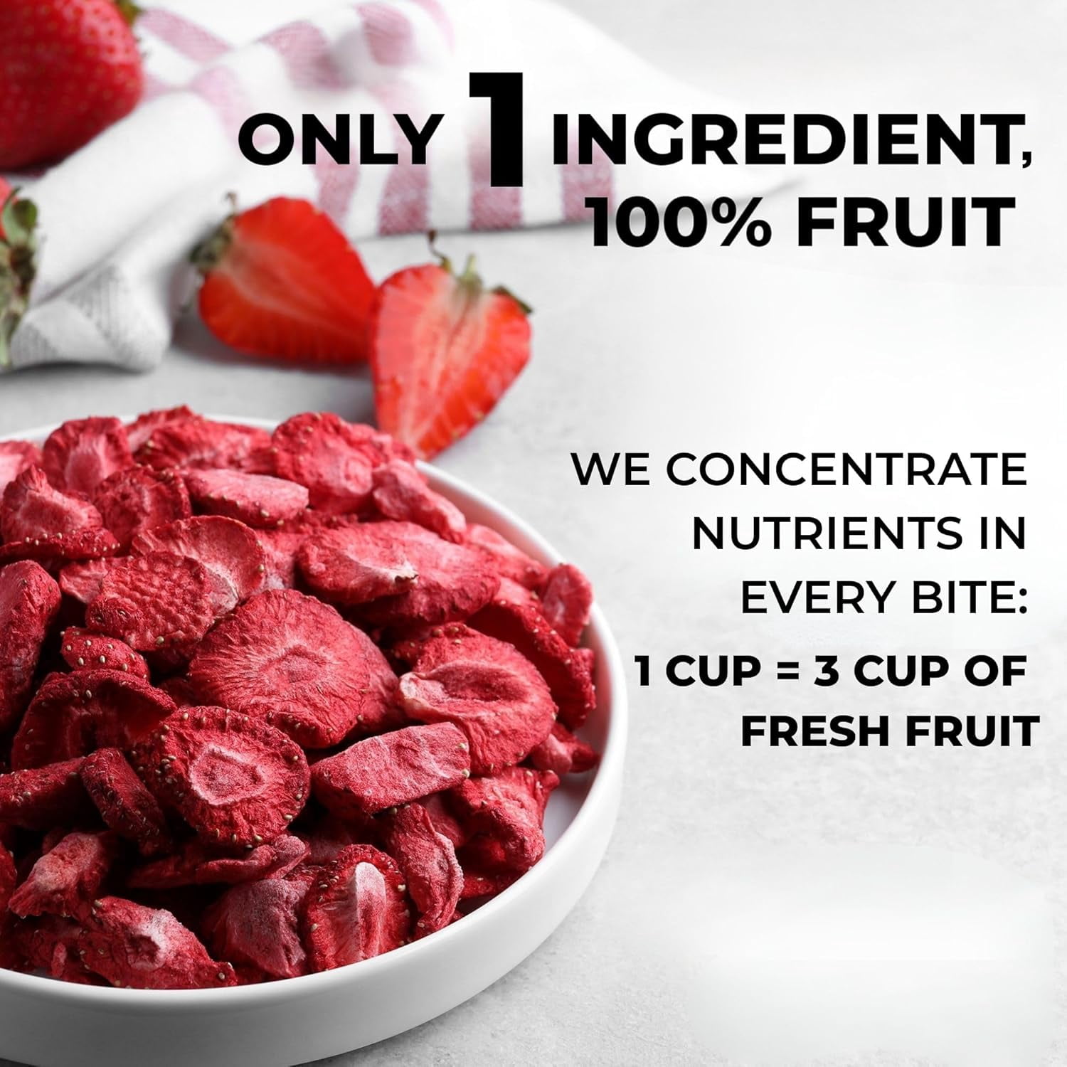 Zest Delites Freeze Dried Fruit, Strawberries, Apples, Bananas, Healthy Adult Snack, 18 Pack