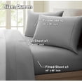 thumbnail image 2 of 1200 Thread Count 100% Cotton Solid Sheet Set (Queen, Silver), 2 of 4