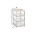 thumbnail image 1 of Home Drawer Storage Cabinet Multi Layer Adjustable Home Organizer for Bedroom Kitchen Bathroom(Beige Transparent 3 Layer), 1 of 1