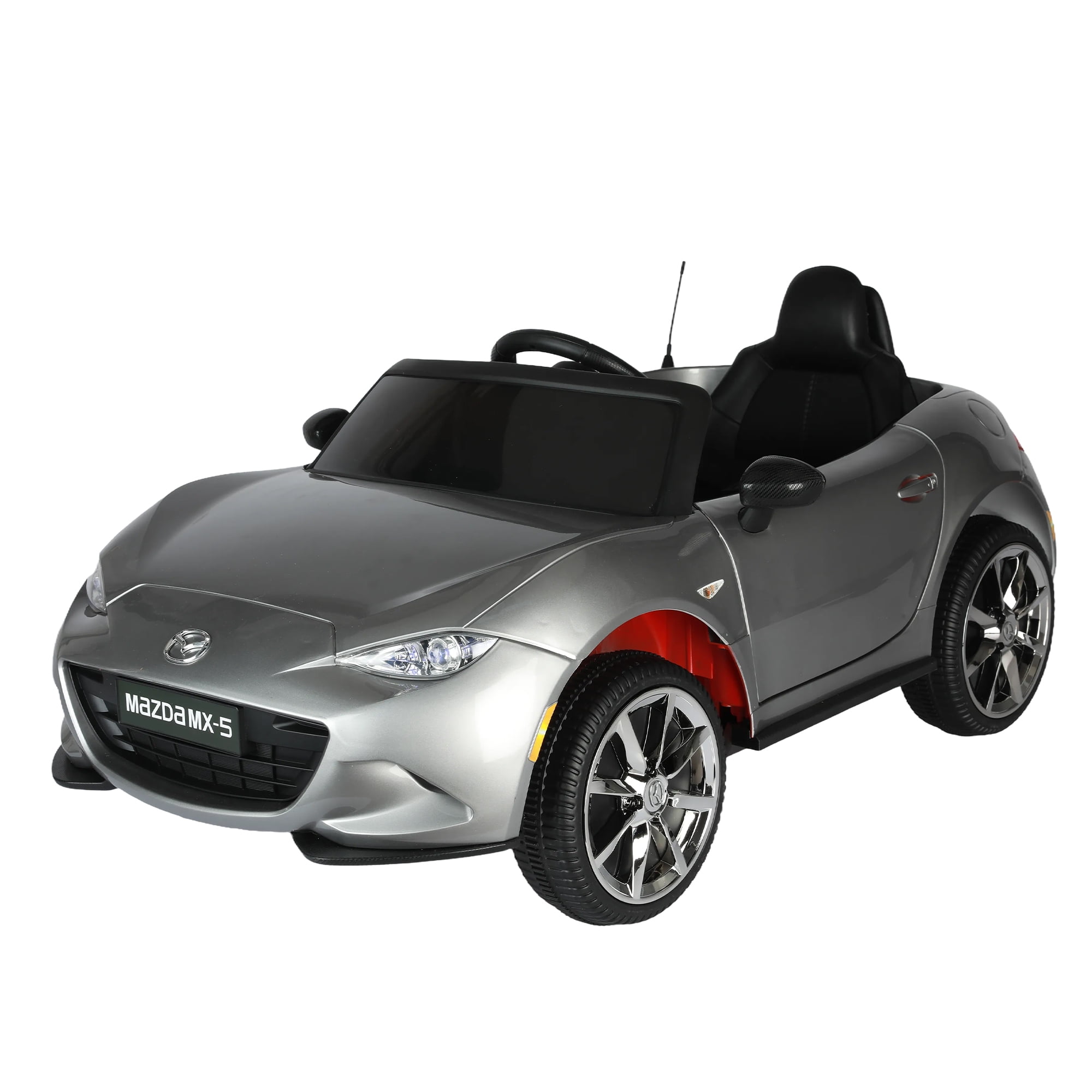 Resenkos Licensed MAZDA MX-5 RF Electric Vehicle, 12V Kids Ride On Car 2.4G with Parents Remote Control, Three Speed Adjustable, Grey