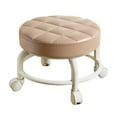 thumbnail image 1 of veasfak Rolling Stool Low Roller Seat Round Mechanic Stool on Wheels for Office Shop khaki, 1 of 9