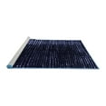thumbnail image 2 of Ahgly Company Machine Washable Indoor Round Abstract Blue Modern Area Rugs, 5' Round, 2 of 4
