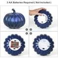 thumbnail image 5 of Blue Pumpkin Ornament-Halloween Decorations-Starry Night Pumpkins Timer Controlled Sparkling Starry Night Light Battery Operated Flicker Warm White Leds Halloween Decor, 5 of 9