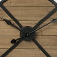 thumbnail image 6 of Mercana Lewiston 30.1L X 2.0W X 30.1H Black Iron W/Wood Round Wall Clock, 6 of 7