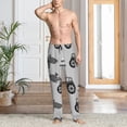 thumbnail image 2 of Balery Gray Tractor Pantalones de pijama para hombre, pijama ultraligero, pantalón de descanso-3X-Large, 2 of 6