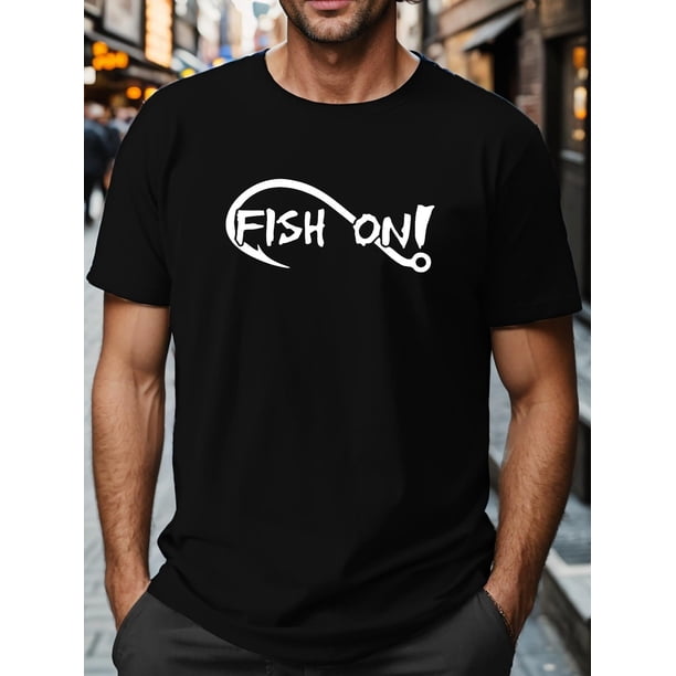Camiseta con estampado de peces para hombre, informal, de manga corta y cuello redondo, ideal para actividades al aire libre, para adultos, hombres, mujeres, adolescentes y jóvenes.