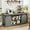Grey, variant on Shahoo Farmhouse Sideboard Buffet Cabinet, Coffee Bar Storage with Sliding Barn Doors, Shelf for Home Dining Room, Espresso