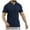 Navy, variant on WREESH Men's V-Neck Rib Knit Henley Solid Color Short Sleeve Casual T-Shirt with Button Detail Black